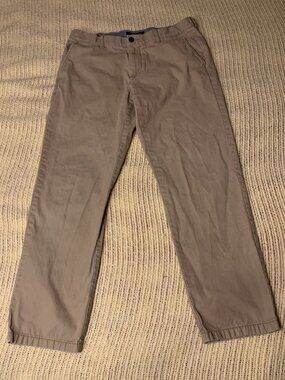 Tommy Hilfiger 100% Cotton Chino Pants 32x30 Classic Fit Beige Casual Preppy